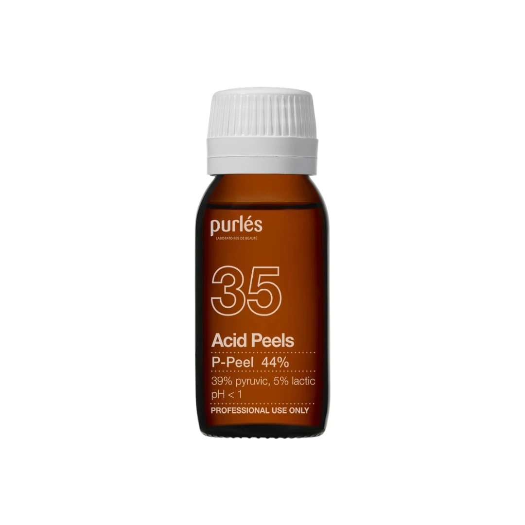 Chemický peeling Purlés 35 P-Peel 44% – kyselina pyrohroznová 1 Purlés 35 P-Peel 44% – profesionálny chemický peeling s kyselinou pyrohroznovou, 50 ml