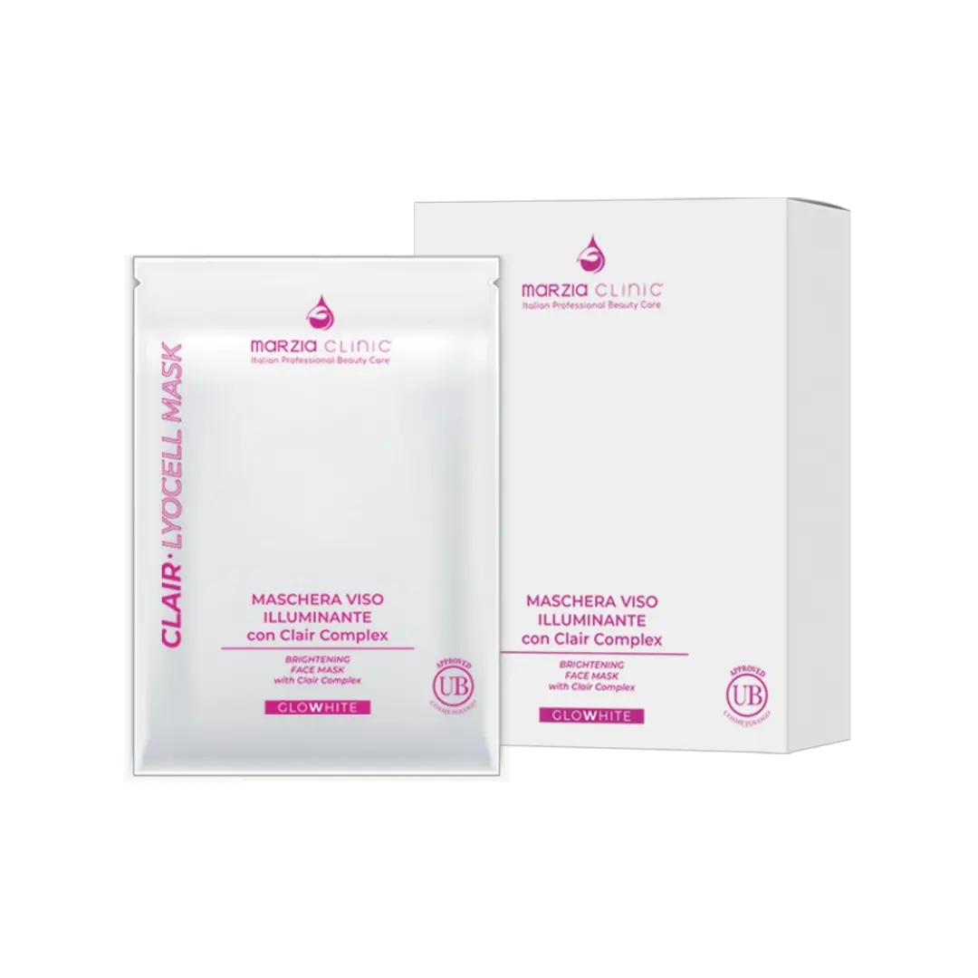 GLOWhite Depigmentačná lyocellová maska Clair·Lyocell Professional 1 depigmentačná maska