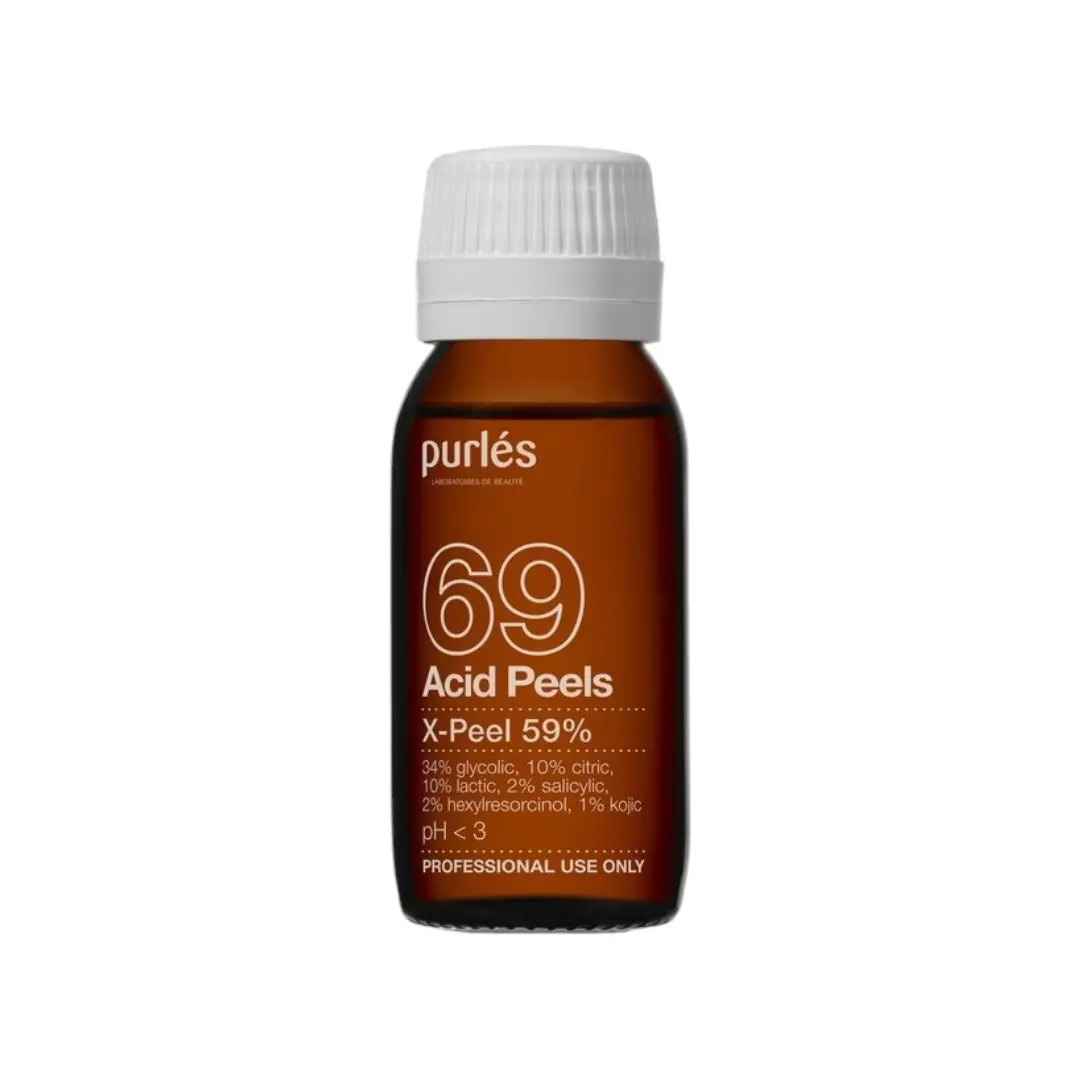 Chemický peeling Purlés 69 X-Peel 59% – zmes kyselín na pigmentácie 1 Chemický peeling na melazmu – Purlés 69 X-Peel 59%