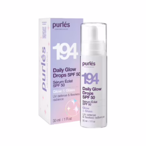 194 Glow & Glass Denné rozjasňujúce kvapky SPF 50 na tvár ochrana UVA/UVB a modré svetlo 6 opaľovacie kvapky na tvár SPF 50