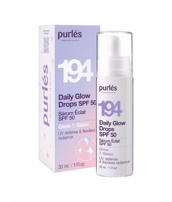 Laurini 5 194 Glow & Glass Denné rozjasňujúce kvapky SPF 50 na tvár ochrana UVA/UVB a modré svetlo