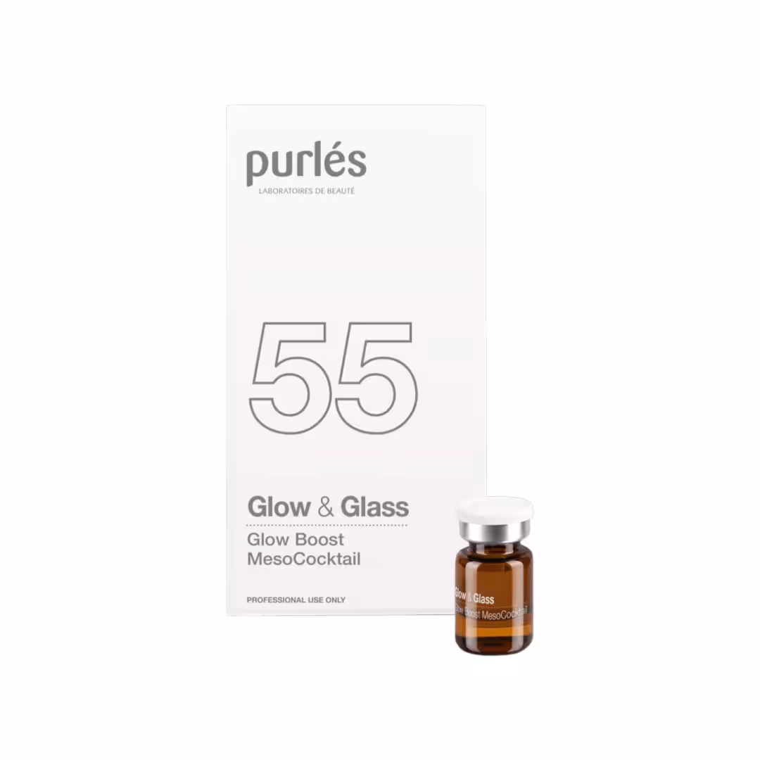 55 Glow & Glass Mezokoktail kyselina tranexamová a glutatión na pigmentácie a sklenenú pleť Professional 1 mezokoktail na rozjasnenie pleti
